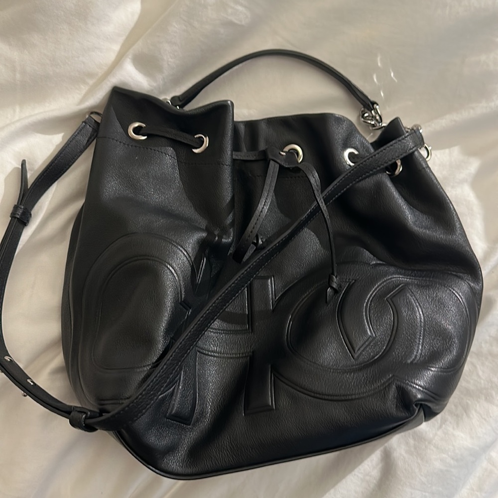 JIMMY CHOO LEATHER BUCKET BAG - Picture 6 of 8